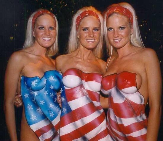 Body Painting - America Flag